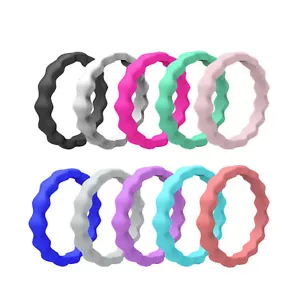 1 pieza Anillo Banda de Boda de Silicona para Hombres y Mujeres Trabajo Deportes Goma Calce Cómodo - Imagen 1 de 13