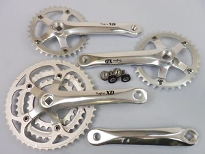 Juego de platos y platos en tándem Sugino XD 170 mm 24,36,46 (34 x 34) - NOS bicicleta L'eroica - Imagen 1 de 18