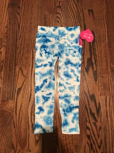 NEW Chances R Girls Capri Length Seamless Leggings (Size 7-16) - Blue Tie Dye - Picture 1 of 1