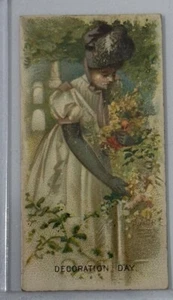 1890 Antike N80 Herzog Feiertagsdekoration Tag Tabakkarte - Bild 1 von 3