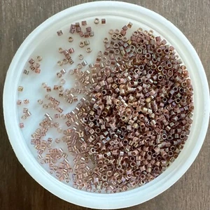 11/0 MIYUKI Seed Beads, Delica, Cocoa-lined Crystal AB (DB1732), 5g - Picture 1 of 1