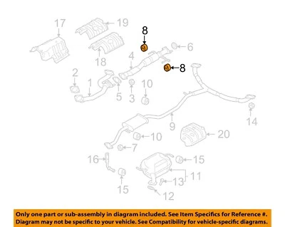 Sistema de escape MAZDA OEM 08-15 CX-9 3,7 L-V6 suspensión KL1640061 Foto 1 de 2