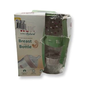 NUK, Simply Natural Bottles, 1+ Month Medium, 2 Pack 9 Oz Damaged Box Pink Heart