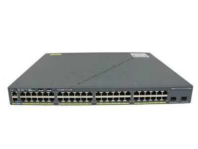 Cisco WS-C2960XR-48TD-I 48-Port Gigabit Switch w/ AC Power - 1 Year Warranty - Image 1 of 3