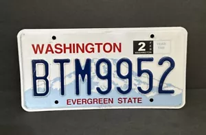 2017 Washington BTM 9952 License Plate w/Sticker, Evergreen State - Picture 1 of 24