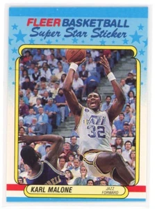 1988-89 Fleer Stickers #8 Karl Malone Utah Jazz Hall of Fame EX-MT (A) - Picture 1 of 1