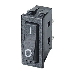 SIGNAL LUX Wippenschalter SX81 1x0-E schwarz 11x30mm 250VAC 20A  unbeleuchtet - Bild 1 von 1