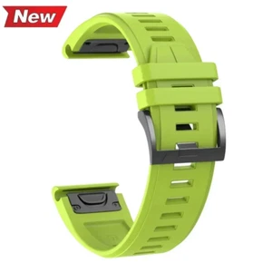 22mm 26mm Silicone Band for Garmin Fenix 7 7X 8 E 6X Pro 5X Forerunner 970 965 - Picture 1 of 22