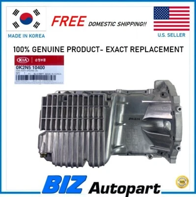 GENUINE ! ENGINE OIL PAN ASSEMBLY FOR 1998-2002 KIA SEPHIA SPECTRA # 0K2N5-10400 - Image 1 of 4