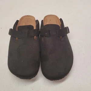 Womens Time True Black Clogs Slipe Ons 9 - Foto 1 di 5