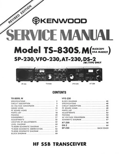 Service Manual-Anleitung für Kenwood TS-830,SP-230,VFO-230,AT-230,DS-2  - Picture 1 of 1