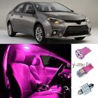 Pink Smd Car Blub Light Interior Led Package 6X Kit For Toyota Corolla 2014-2015