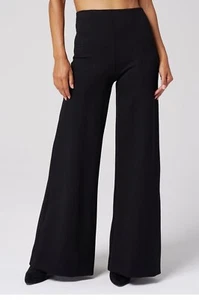 Ralph Lauren black ponte wide bell bottom k it pants XS 32" length - Picture 1 of 6