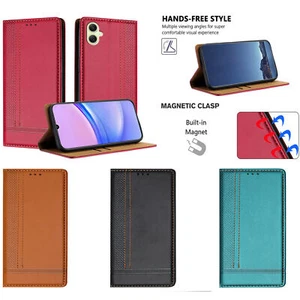Luxury Flip Magnetic Leather Wallet Cover Case for A33 A55 A72 A34 A54 A73 A70 - Picture 1 of 18