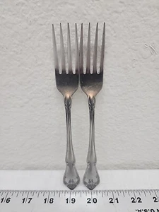 Oneida Arbor Rose True Rose Dinner Fork Stainless Steel 7.25" Set of 2 - Picture 1 of 3