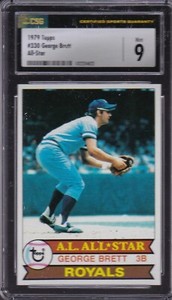 1979 Topps #330 GEORGE BRETT (HOF) CSG 9 MINT  Kansas City ROYALS - CENTERED!
