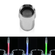 2019 Glow LED Faucet Temperature Sensor Light RGB Shower Kitchen Water Tap
