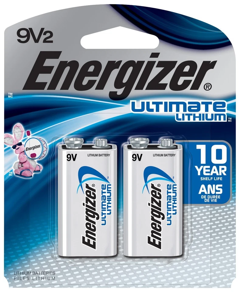 2 Pack Energizer 9 Volt 9V Ultimate Lithium Battery Exp. 202 - Image 1 of 1