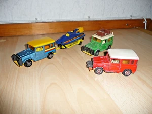 Majorette 1/36 Konvolut Toyota Land Cruiser Set mit Anhänger und Speedboot 3050 - Bild 1 von 24