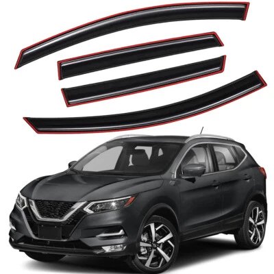 For 2017-2022 Nissan Rogue Sport In-Channel Window Vent Visors Sun Rain Guards  - Image 1 of 4