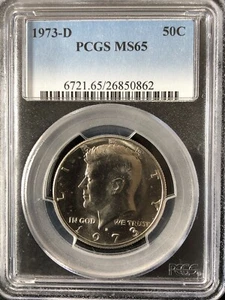 1973-D 50C Kennedy Half Dollar PCGS MS65 26850862 - Picture 1 of 2