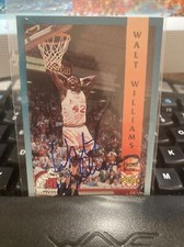 1992 Front Row Walt Williams  #94 Autograph Draft Picks - Sacramento Kings