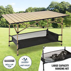 Roll Up Camping Table Aluminium Foldable Portable Picnic Outdoor BBQ Tool Desk