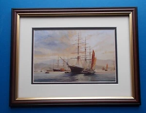 FRAMED SHIPPING PRINT THE SPITFIRE AT FOOCHOW 1857 - Picture 1 of 1