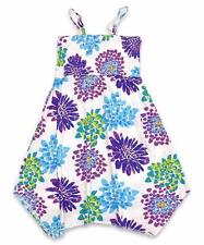 Girls Summer Floral Strappy Dress Peace Printed Motif Strappy Dress Age 4-15 Yrs