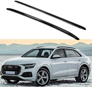 2Pc Fit for Audi Q8 2019 2020 2021 Aluminum Roof Rail Rack Side Rail Bar Holder - Picture 1 of 4