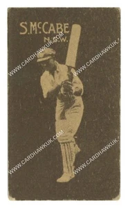 Hoadley Chocolates - 'Cricketers (Brown)' (1933) - S. McCabe (New South Wales) - Picture 1 of 2