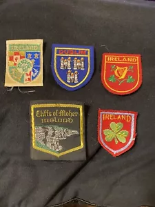 Lote de 5 parches de costura diferentes de Irlanda de colección - Imagen 1 de 2