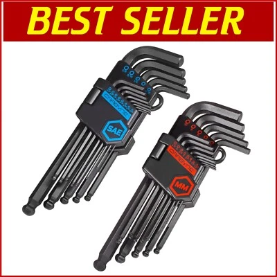 Professional-Grade 26-Piece Metric/Sae Allen Key Set - Manganese Finish - Image 1 of 4