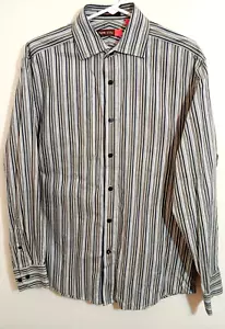 NYNE New York Herrenhemd Größe M Button-Down Langarm gestreift grau - Bild 1 von 3