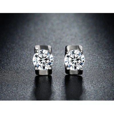 ZIRKONIA OHRSTECKER 925 STERLING PLATTIERT SILBER STRASS OHRRINGE SCHMUCK NEU - Bild 1 von 4
