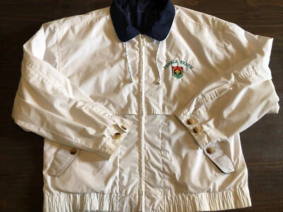 Abrigo Chaqueta de Golf GEAR Vintage Guijarro Playa Para Hombre Cremallera Completa Bordado Cresta Grande Foto 1 de 4