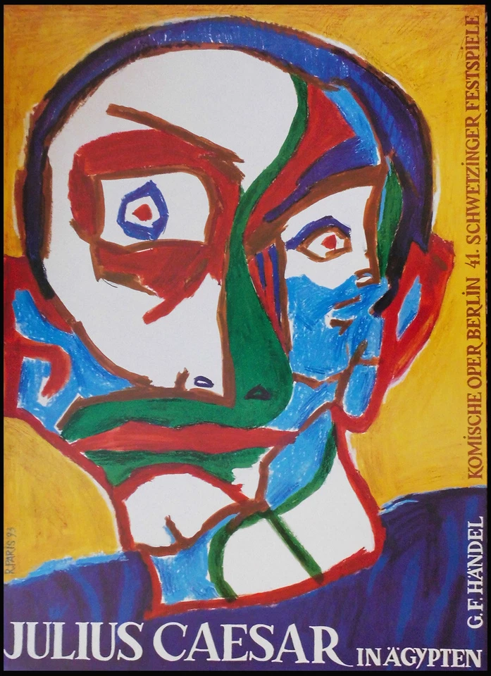 Julius Caesar von G. F. Händel  Grafik 1993 R. Paris Plakat 84x59 cm P661 - Bild 1 von 1