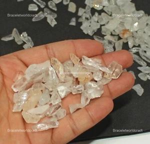 Natural Clear Quartz Rough 10 Pcs Lot Top Quality Necklace Supply 4x6x10 mm - Picture 1 of 3