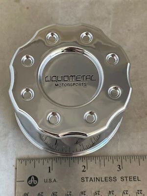 1-Liquidmetal Liquid Metal 2 Piece Hub Cover CHROME Center Cap BC-668 A & L - Image 1 of 4