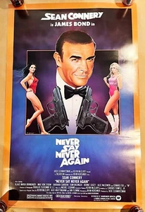 Póster enrollado original 1983 de Never Say Never Again Bond 007 - Imagen 1 de 1