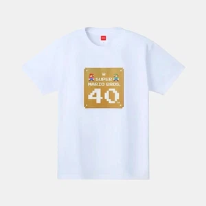 Nintendo Super Mario Bros. 40th Anniversary T-Shirt Weiß Japan Neu Pre - Bild 1 von 2