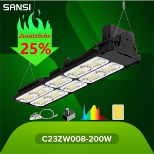 Grow LED Marihuana Pflanzenlampe 200W Vollspektrum Wachstumslampe 2x4f IP54 - Bild 1 von 10