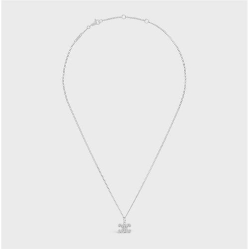 Collana Celine Trionpf strass finitura rodiato ottone cristallo 460GB6BZI 36SI