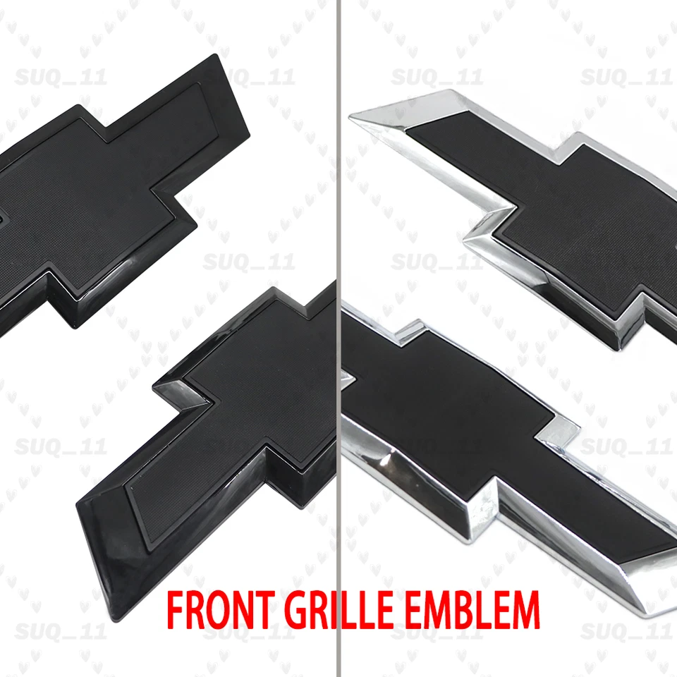 Front Grille & Rear Tailgate Bowtie Emblem 2015-2018 For Silverado 2500HD 3500HD - Image 1 of 1