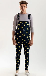 Iowa Hawkeyes Wes & Willy Erwachsene Allover Logo Overall Latzhose Baumwolle Zip Fly Large - Bild 1 von 15
