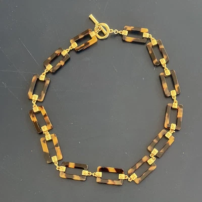 "Lindo collar de eslabones rectangulares Ralph Lauren FAUX Shell 15"" +2" Foto 1 de 4