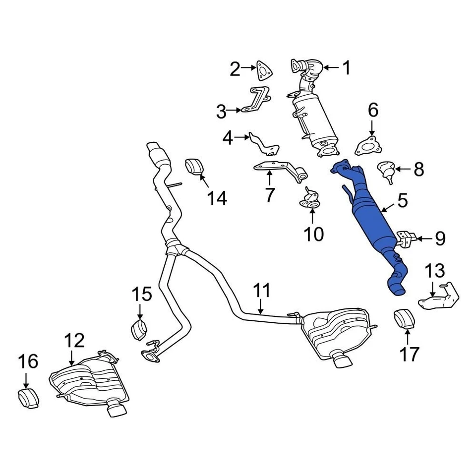 Conjunto de filtro de partículas diésel Mopar genuino 68417519AB Foto 1 de 4