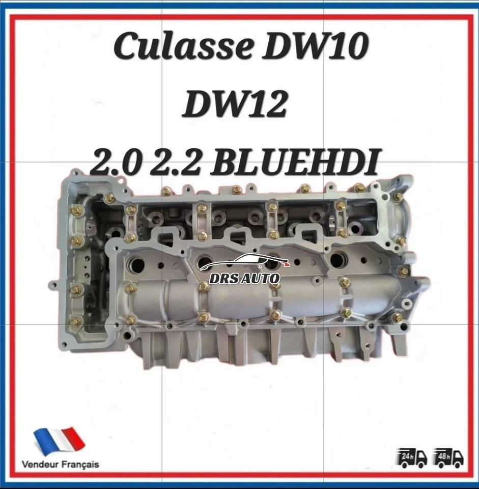 Culasse nue DW10F-2.0 et DW12F-2.2 BlueHDi 130 150 180cv Peugeot Citroën - Photo 1/4