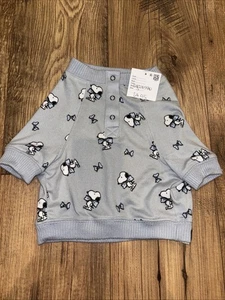 American Eagle Dog Sweater Size Small Peanuts Snoopy Blue Bow Puppy - Picture 1 of 8