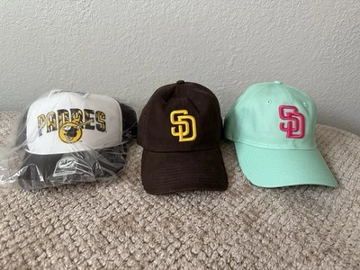 *LOTE de 3* SAN DIEGO PADRES 47 SOMBRERO Adulto Limpieza Tatis Béisbol Camionero MLB Foto 1 de 4